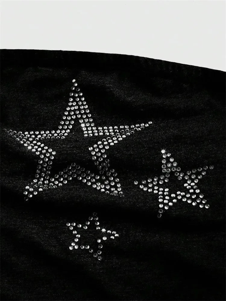 Rhinestones Star Tube Top