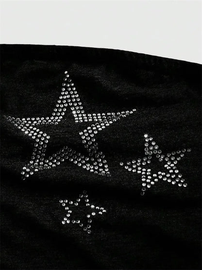 Rhinestones Star Tube Top