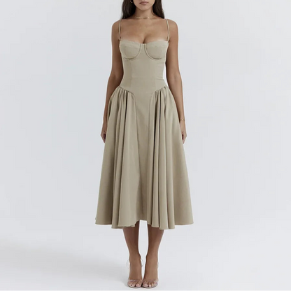 Jade Elegant Midi Dress