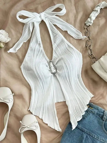 Giselle V-neck Halter  Top