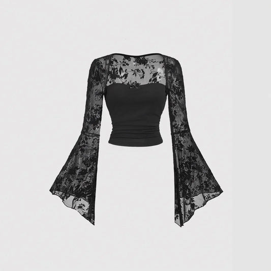 Liora Long Sleeve Mesh T-Shirt