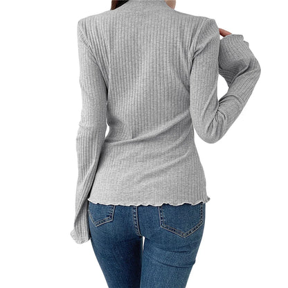 Sol Square Collar Long Sleeve T-Shirt