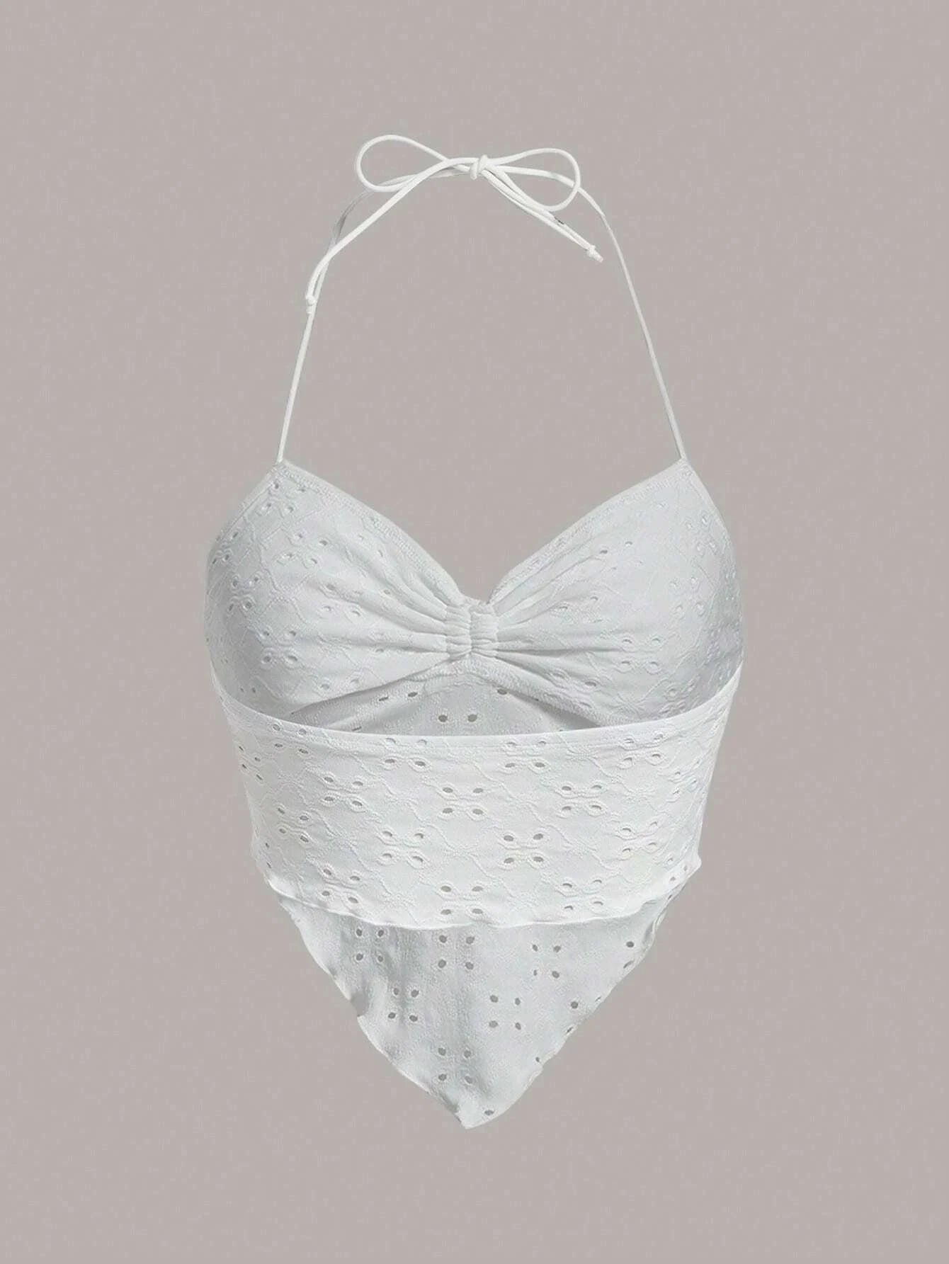 Elara Embroidery Halter Top