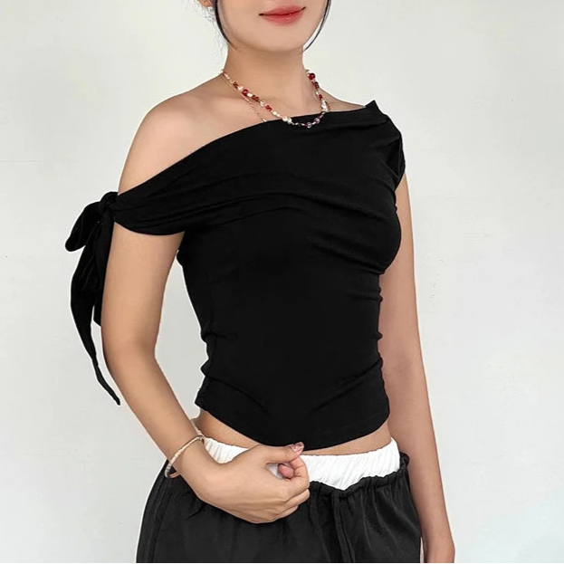 Celeste One-Shoulder Crop Top