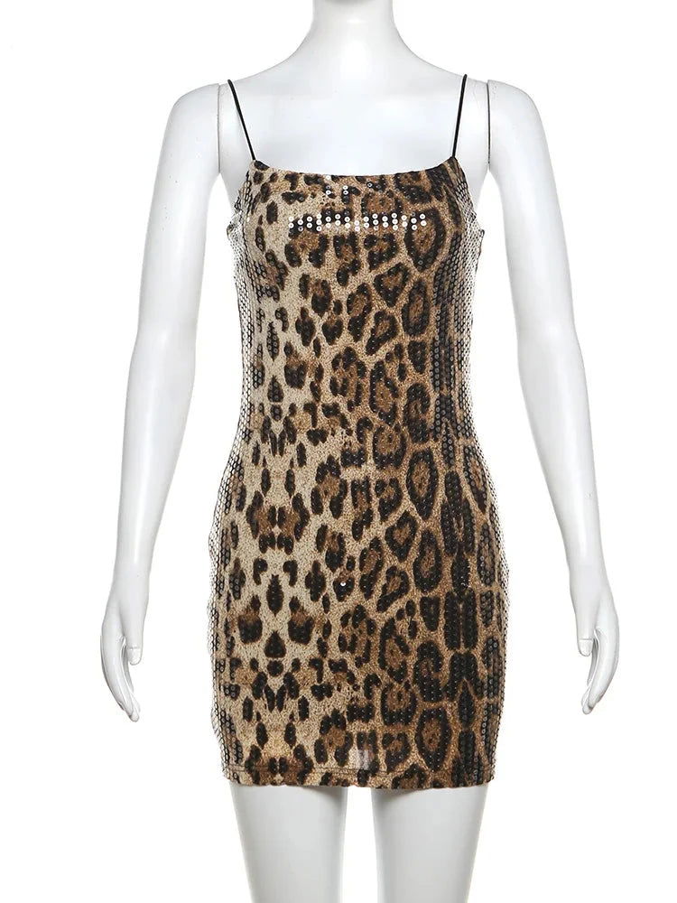 Sophie Leopard Print Dress - Montfash