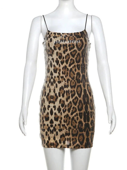 Sophie Leopard Print Dress - Montfash