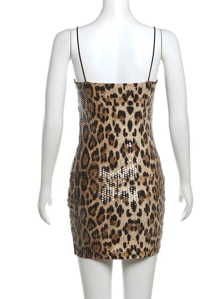 Sophie Leopard Print Dress - Montfash