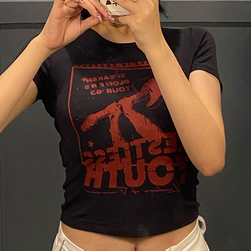 Vintage 90’s Print Crop Top - Montfash
