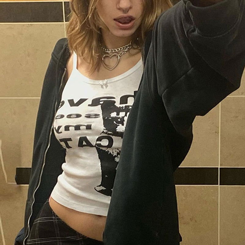 Y2k My Cat Cami Top - Montfash