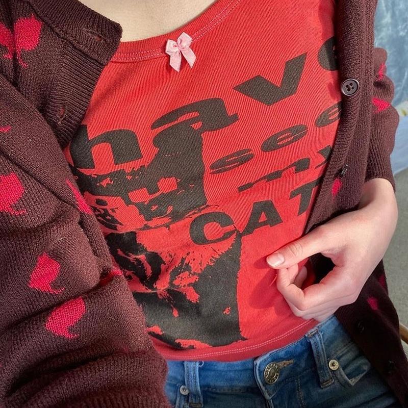 Y2k My Cat Cami Top - Montfash