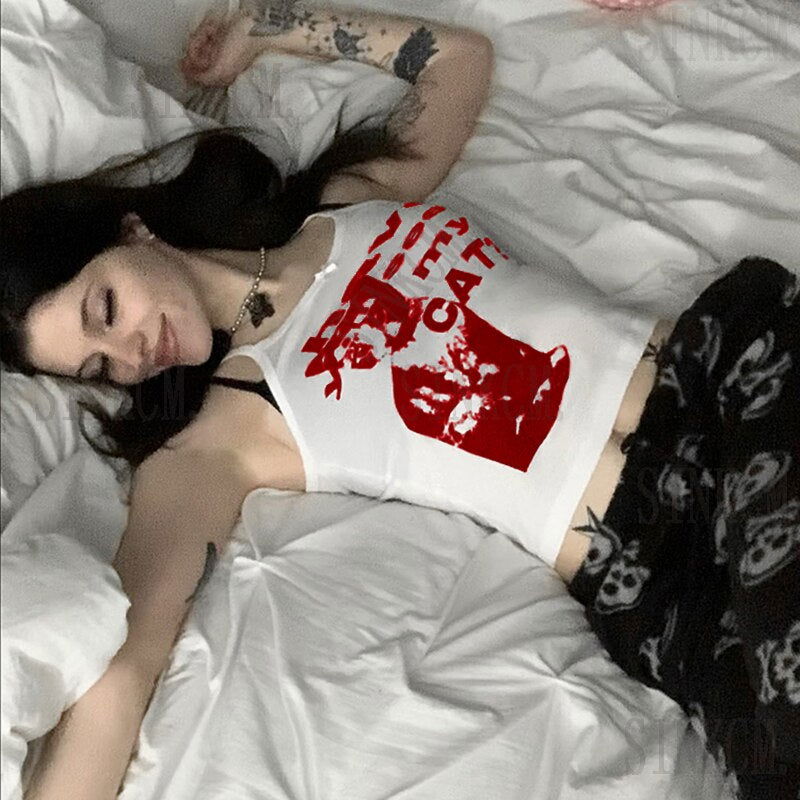 Y2k My Cat Cami Top - Montfash