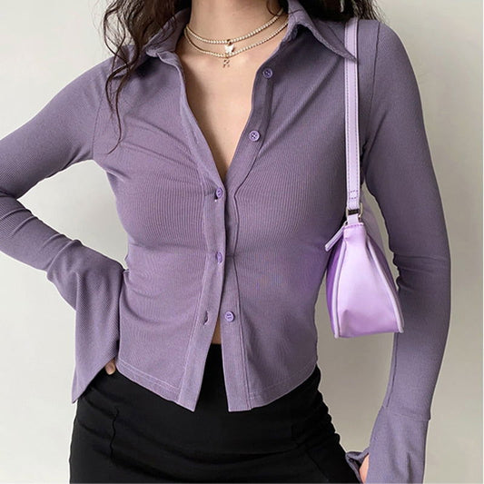 Zoe Polo Collar Blouse - Montfash