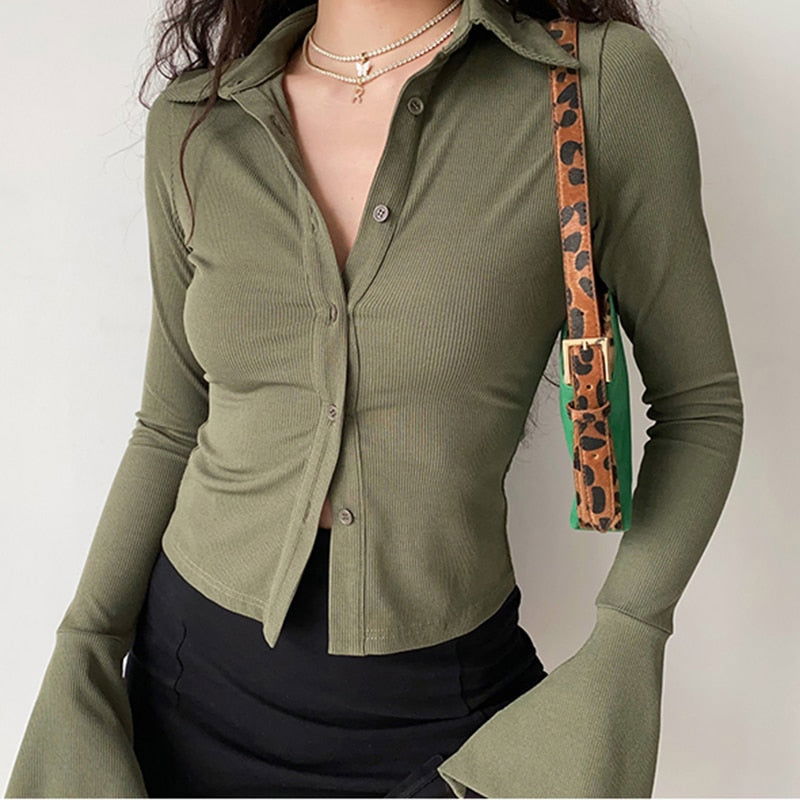 Zoe Polo Collar Blouse - Montfash