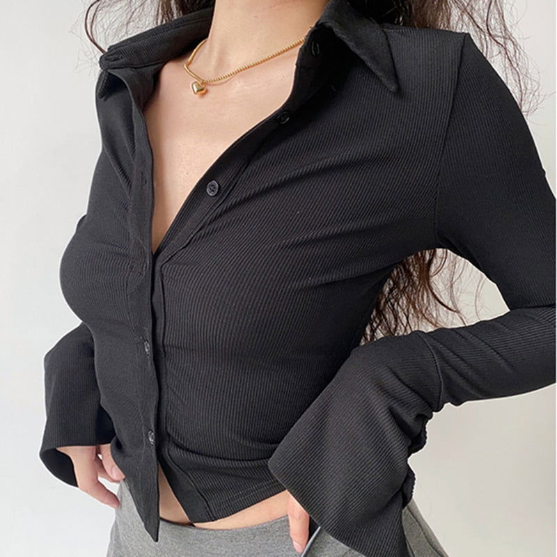 Zoe Polo Collar Blouse - Montfash