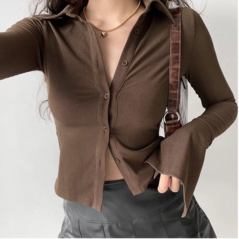 Zoe Polo Collar Blouse - Montfash