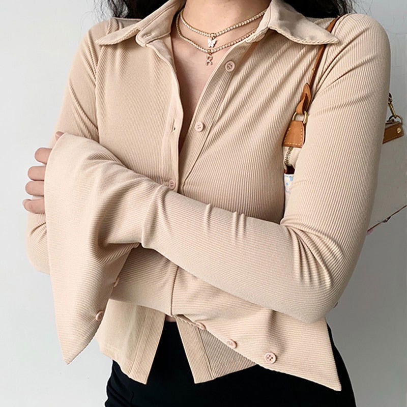 Zoe Polo Collar Blouse - Montfash