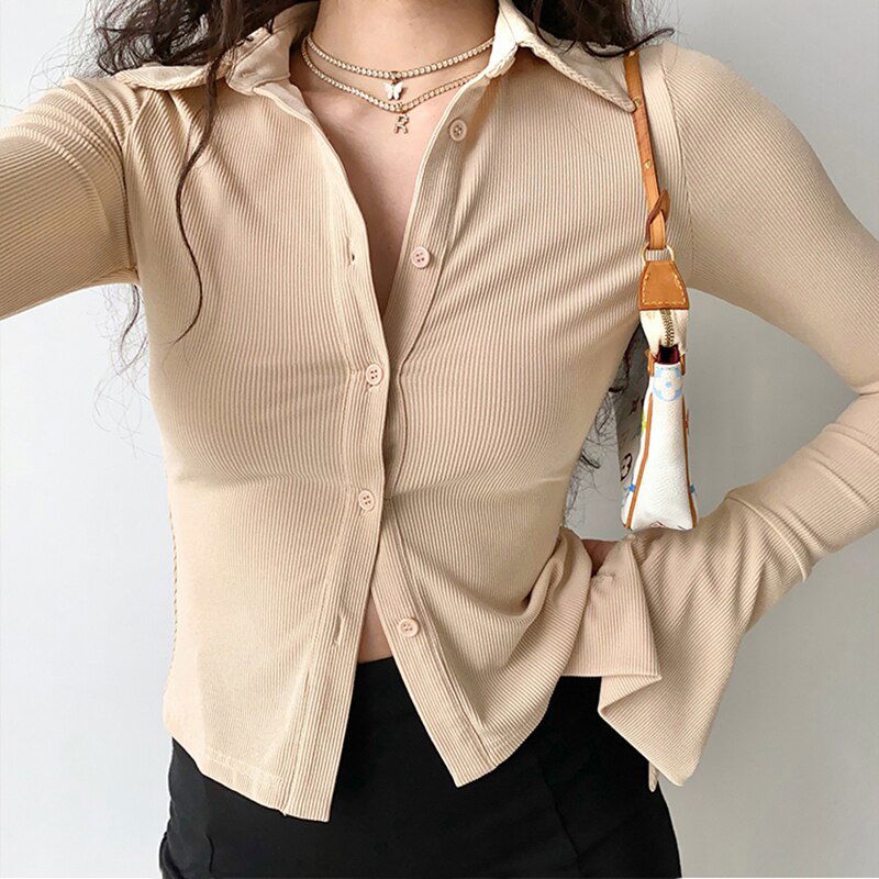 Zoe Polo Collar Blouse - Montfash