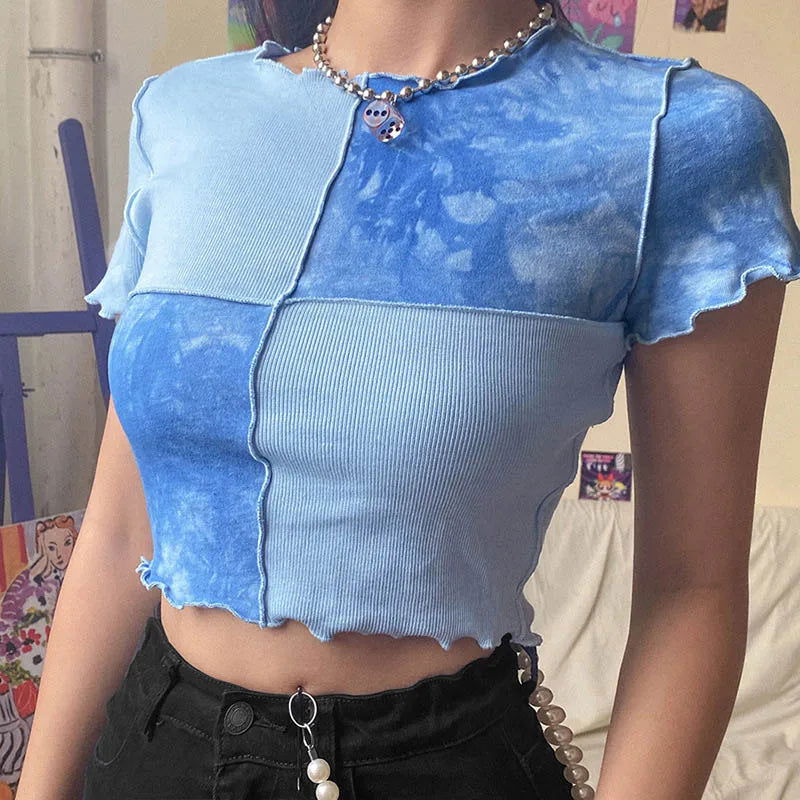 Zoe Tie Dye Crop Top - Montfash