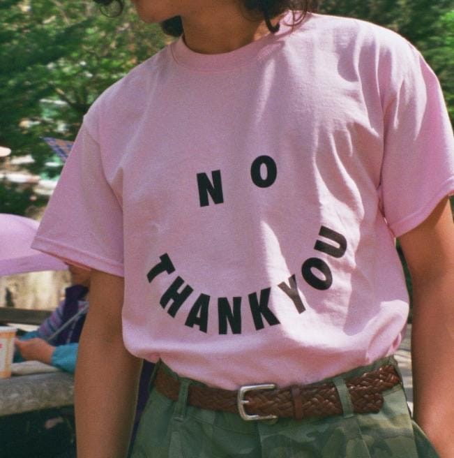 "NO THANK YOU" T-shirt