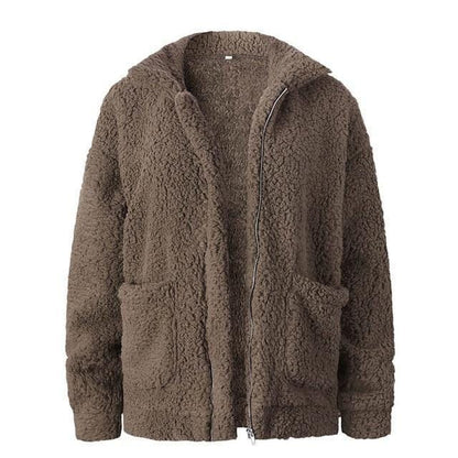 Plush Teddy Coat Plus Size