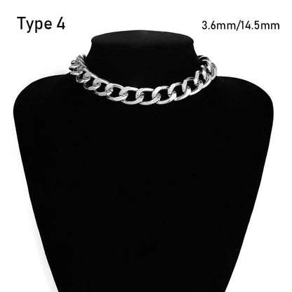Heavy Metal Chain Choker Necklace